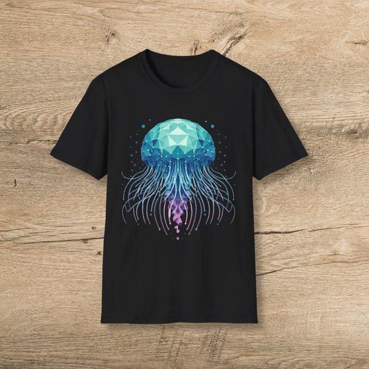 T-Shirt Black / S Geometric Jellyfish - Unisex T-Shirt