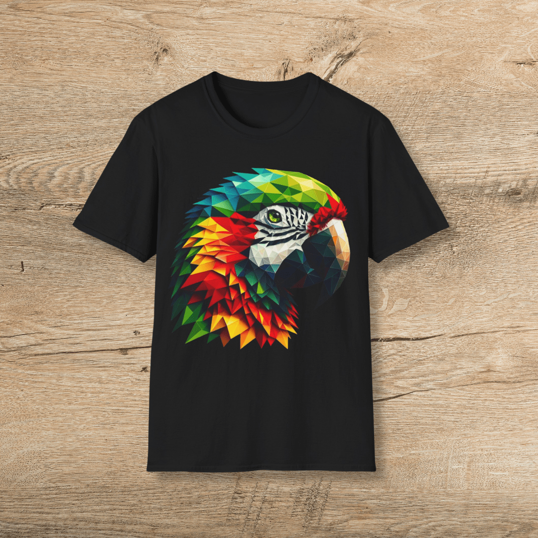 T-Shirt Black / S Geometric Parrot - Unisex T-Shirt